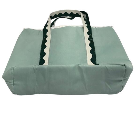 BUSINESS & PLEASURE The Holiday Cooler Tote Bag Rivie Green Beach Camping NWOT - Picture 10 of 11